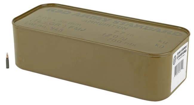 Red Army Standard Century Arms Romanian Made 7.62x39mm Lead Core Full Metal Jacket 123 Grain 700 Rounds