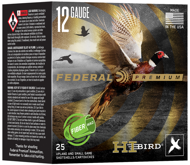 Federal HVFB12HW5 Federal Premium Hi-Bird 12Gauge 2.75" 1 1/4oz 5Shot 25 Rounds