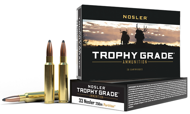 Nosler Trophy Grade 33 Nosler Partition Spitzer 250 Grain 20 Rounds