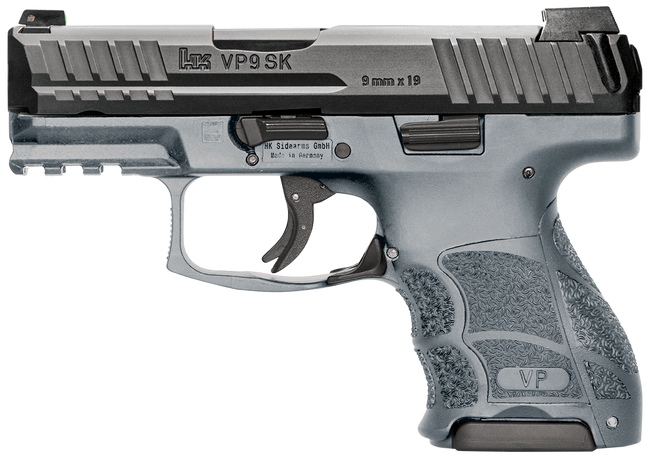 HK VP9 SK, 9mm Luger, 3.2in. Barrel, 15rd, Optic Ready - Gray (81000813)