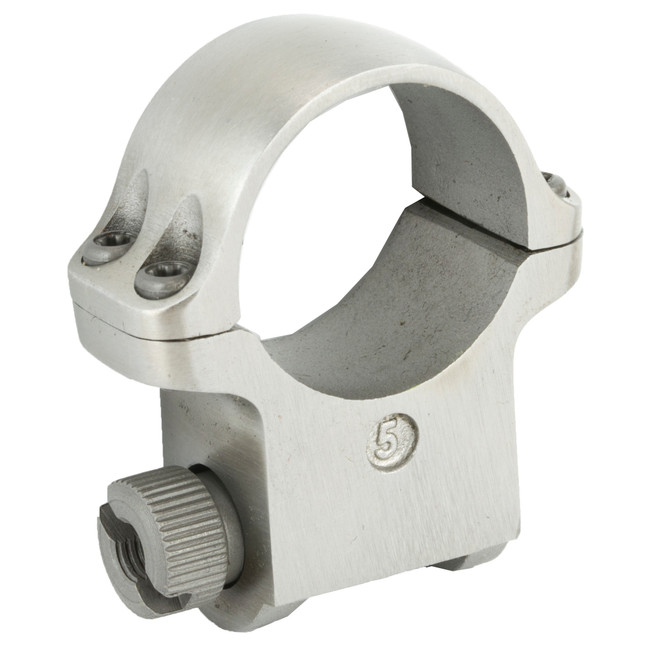 Ruger 1Inch High Silver Steel Scope Ring Single for 52mm Objective - 90283 - 736676902835