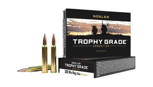 Nosler Trophy Grade Rifle Ammunition 300 Win. Mag. 200 gr. PT SP 20 rd.