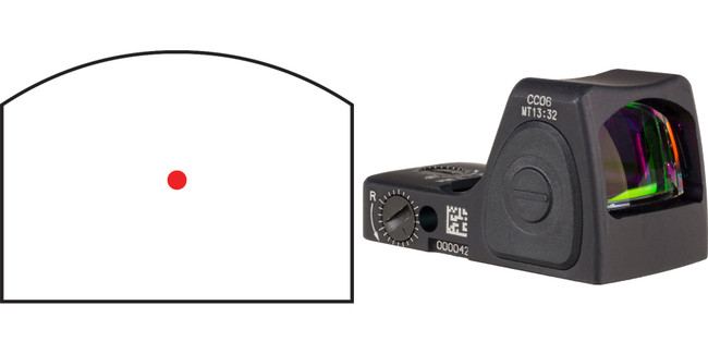 Trijicon RMRcc 3.25 MOA Red Dot 1X Reflex Sight for Pistols RMR Footprint - 3100001 - 719307616370