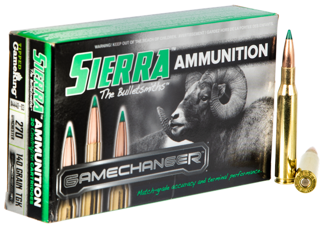 Sierra GameChanger Rifle Ammo 270 Win. 140 gr. TGK