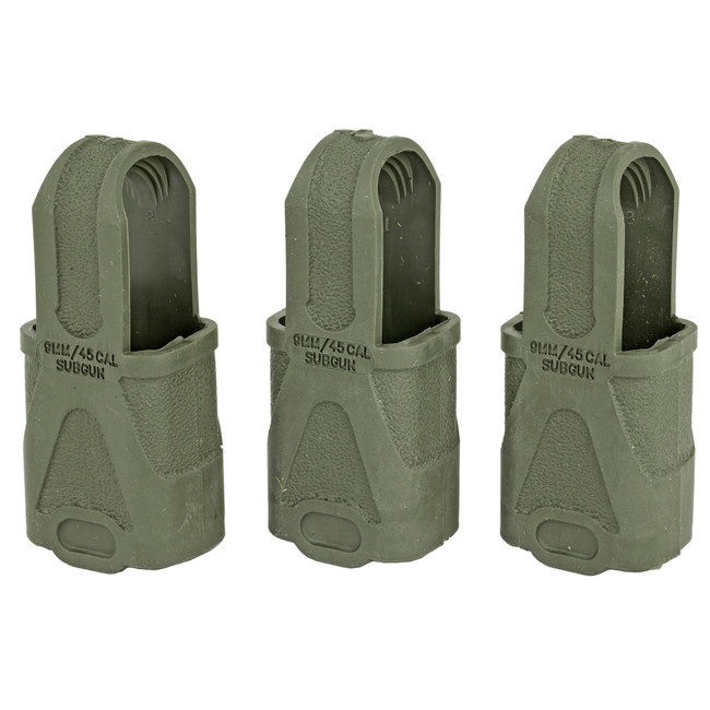 Magpul Original Magpul Rubber Magazine Assist OD Green 9mm 3 Pack - MAG003ODG - 873750000091