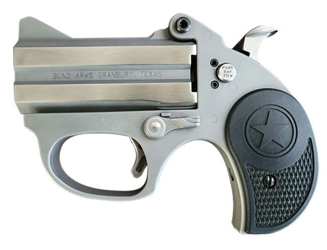 Bond Arms BASRS Stinger  380 ACP 2rd 2.5" Matte Stainless Barrel, Anodized Frame, Blade Front/Fixed Rear Sights, Black Rubber Grip, Manual Safety