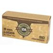 Patriot Sports Handgun Ammunition 9mm Luger 124gr FMJ 1148 fps 1000/ct (Case of 20-50/ct Boxes)