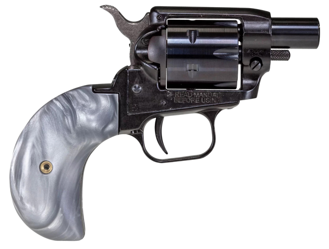 Heritage Barkeep Boot Revolver - Black | .22 LR | 1.68" Barrel | 6rd | Grey Pearl Grips
