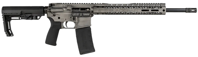 Black Rain Ordnance BROFUSIONTB Spec15 Fusion 5.56x45mm NATO 30+1 16", Titanium Battleworn, 12" M-LOK, MFT EPG16 Grip/Minimalist Stock