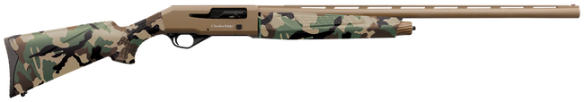 Charles Daly 601 12GA, 28in. Barrel, 4rd, Woodland Camo Stock & Forend - FDE (930328)