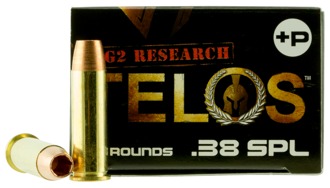 G2 Research G00618 Telos  38Special+P 105gr Fracturing Copper Hollow Point 20 Rounds