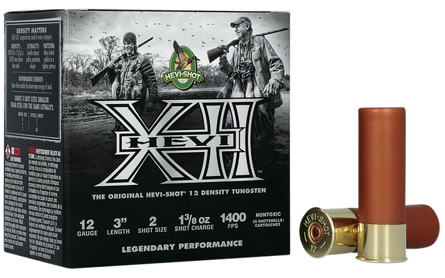HEVI-Shot HS51204 HEVI-XII  12Gauge 3" 1 3/8oz Tungsten 4Shot 25 Rounds