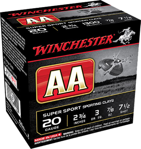 Winchester AA Sporting Clays Load 20 ga. 2.75 in. 7/8 oz. 7.5 Shot 25 rd.