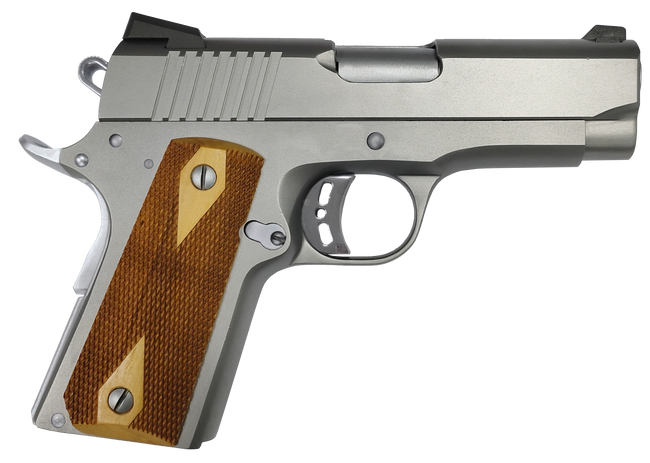 Armscor Rock Island Rock Standard CS 1911 Pistol 9mm 3.6 in Stainless Steel Wood Grip
