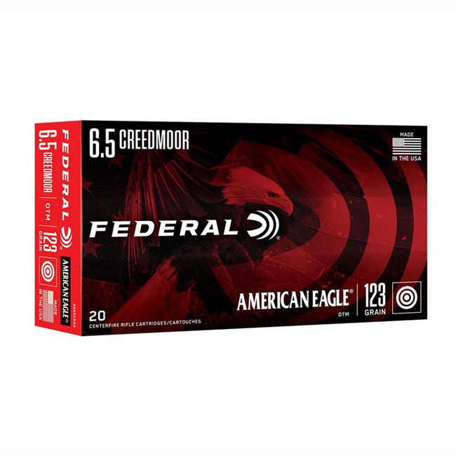 Federal American Eagle 6.5 Creedmoor Open Tip Match 123 Grain 20 Rounds
