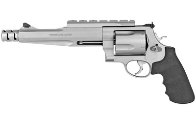 Smith & Wesson 170299 Model 500 Performance Center  500 S&W Mag Stainless Steel 7.50" Barrel With Muzzle Brake & 5rd   Cylinder, Matte Stainless Steel X-Frame, Chromed Hammer & Trigger With Stop - 170299 - 022188702996