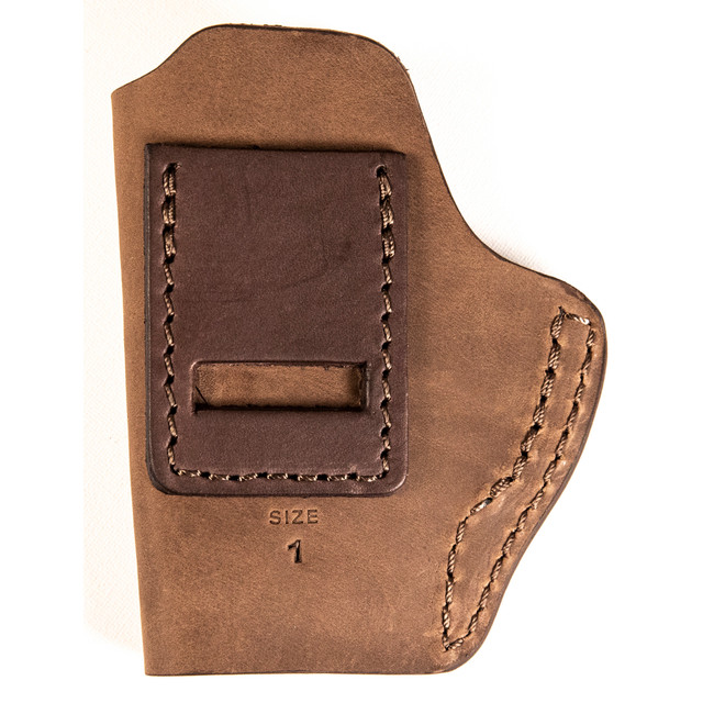 Uncle Mikes-leather(1791) UMIWB1BRWA Inside the Waistband  IWB Size 01 Brown Leather Belt Clip Fits Walther PPK - UMIWB1BRWA - 810102212283
