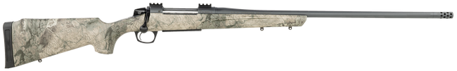 CVA CR6979 Cascade  Full Size 6.5 PRC 3+1 24" Sniper Gray Cerakote Carbon Steel Threaded Barrel, Sniper Gray Cerakote Steel Receiver, Exclusive Realtree Rockslide Fixed w/SoftTouch Stock,