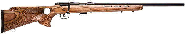 Savage 93R17 BTV 17 Hornady Magnum Rimfire 21 Inch 5 Rounds Matte Blued Laminate Thumbhole Stock