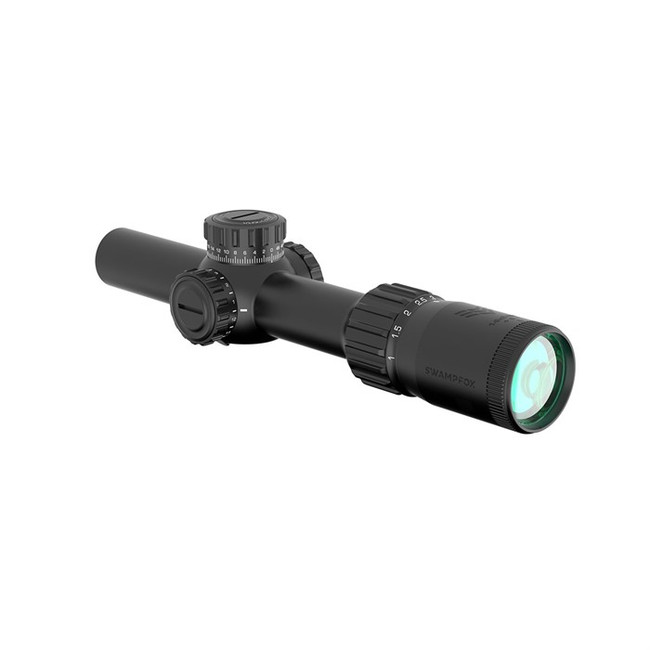 Swamp Fox Tomahawk II LPVO 1-4x24mm SFP Illuminated Red BDC Rifle Scope