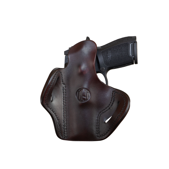 1791 Gunleather ORBH24SSBRR BH2.4S Optic Ready OWB Size 2.4S Signature Brown Leather Belt Slide Fits FN 509/HK VP9SK Right Hand - ORBH24SSBRR - 816161028261