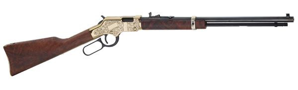 Henry Golden Boy Deluxe Engraved Rifle 22 WMR 20.5 Inch 12 Round Walnut