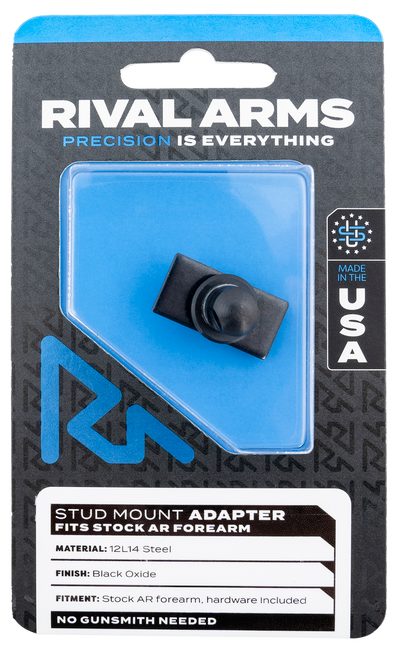 Rival Arms RA-RA92M6B Stud Mount Adapter  12L14 Steel Black Oxide for AR Stock Forearm                                                                                                                  
