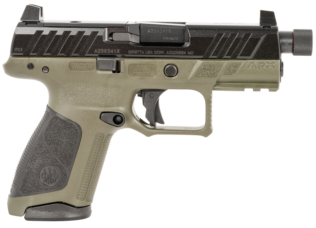 Beretta APX A1 TAC 9mm Luger 4.2" 15 Rounds ODG