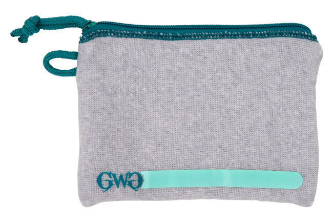 Girls With Guns 9073 Storage Pouch  Gray w/ Blue Accents Polyester Holds Handgun