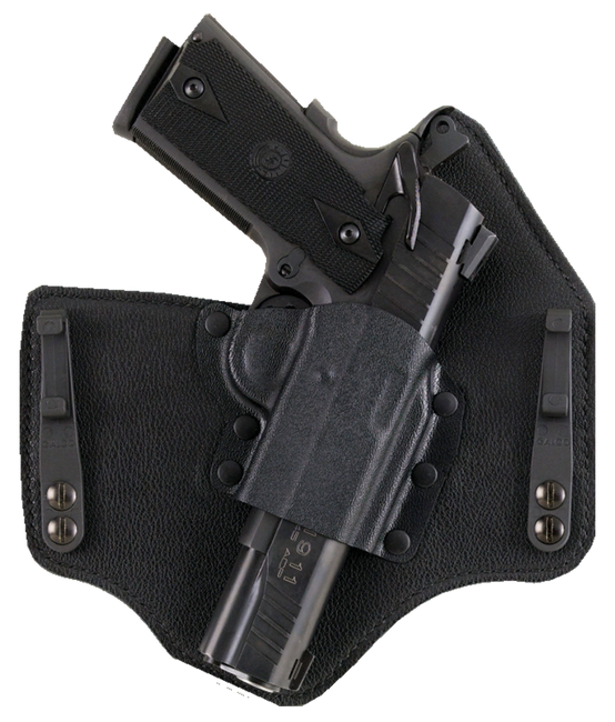 Galco KT600B KingTuk Deluxe IWB Black Kydex/Leather Compatible w/Glock 42 UniClip Mount Right Hand