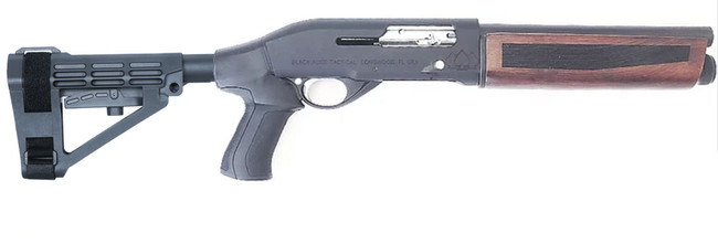 Black Aces Tactical Pro Series S Mini Semi-Auto Shotgun - Walnut | 12ga | 10" Barrel | SBA4 Brace
