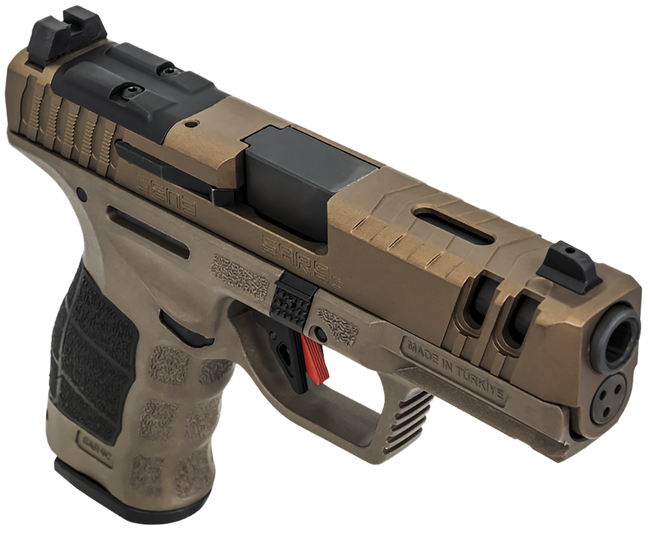 SAR USA SAR9CG3BR SAR9 C Gen3 Compact Frame 9mm Luger 15+1 4" Black Steel Barrel, Bronze Steel Slide, Bronze Polymer Frame w/Picatinny Rail, Black Interchangeable Backstrap Grip