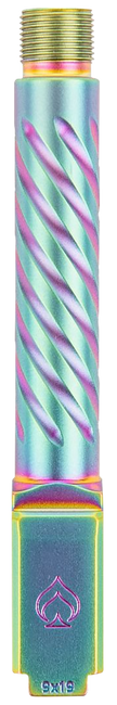 Ballistic Advantage BAPSG195T3W Premium Series  Threaded/Spiral Fluted, 9mm Luger, Iridescent PVD, Fits Glock 19 Gen 3-5