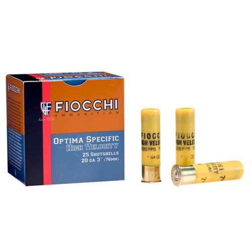 Fiocchi 203HV4 Field Dynamics High Velocity 20Gauge 3" 1 1/4oz 4Shot 25 Rounds