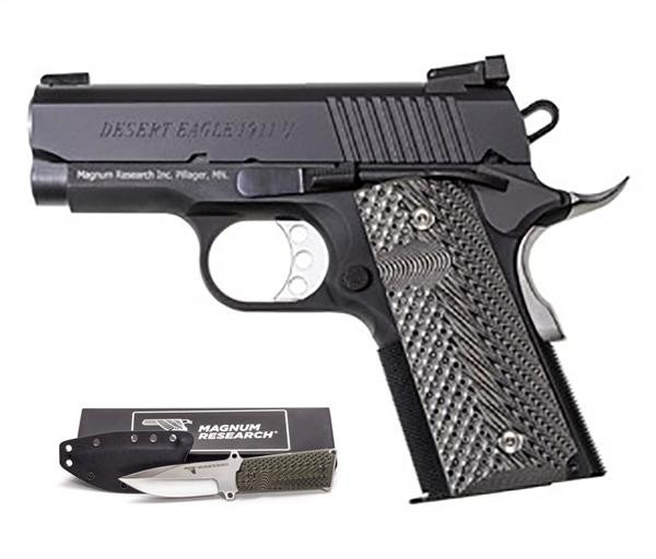 DE 1911 45ACP 3" 6RD BLK FS W/ KNIFE
