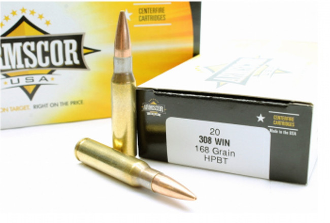 Armscor .308 Win Hollow Point Boat Tail 168 Grain