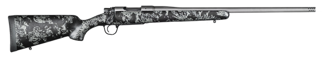 Christensen Arms 8010107400 Mesa FFT 6.5 PRC 4+1 20" Threaded Barrel, Tungsten Gray Cerakote, Black with Gray Webbing Stock