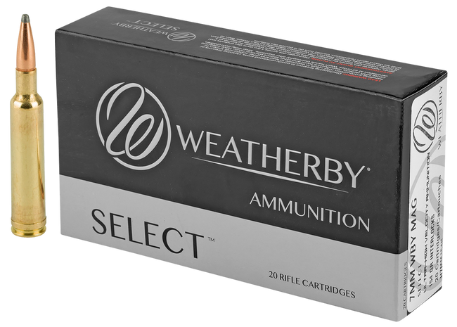 Weatherby Select Rifle Ammo 7MM Weatherby Magnum Hornady Interlock 154 Grain 20 Rounds