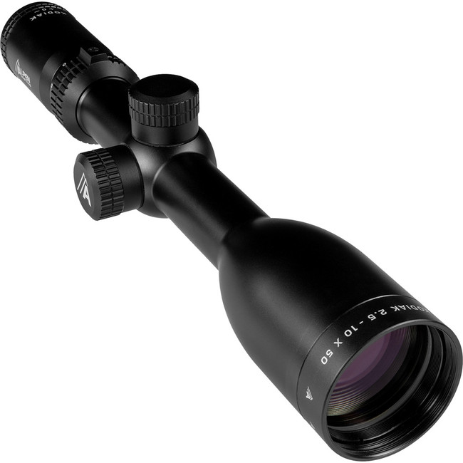 Alpen Optics Kodiak Rifle Scope 2.5-10x50 Multi-Coated Optics Fast Focus Eyepiece AccuPlex Reticles Picatinny Rings