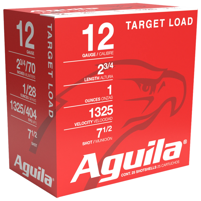 Aguila High Velocity Target Shotgun Load 12 ga. 2.75 in. 7.5 Shot 25 rd.