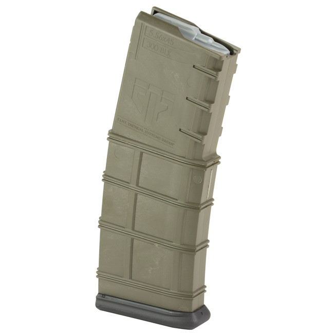 ETS AR15 Magazine 30 Round Olive Drab Green Compatible with 5.56 NATO and .300 Blackout - GN-AR15-30G2ODG - 850016478979