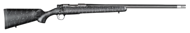 Christensen Arms 8010600500 Ridgeline  6.5 PRC 3+1 24" Carbon Fiber/Threaded Barrel, Tungsten Gray Cerakote, Black with Gray Webbing Stock