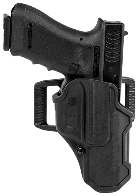 Blackhawk 410701BKR T-Series L2C Non-Light Bearing OWB Black Polymer Belt Clip Compatible w/Glock 19/23/26/27/32/33/45  Right Hand