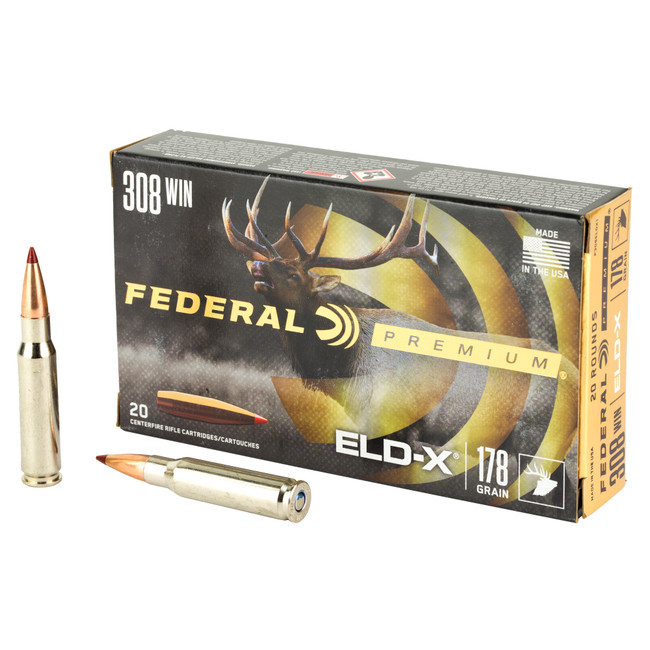 Federal Premium Rifle Ammo 308 Win. 178 gr. ELDX 20 rd. - P308ELDX1 - 604544689839