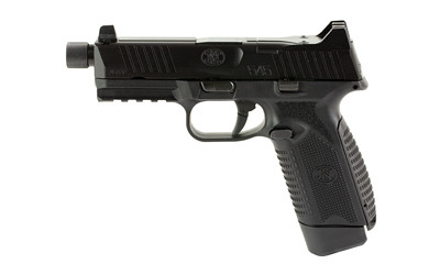 FN 66101383 545 Tactical 45 ACP 15+1/18+1 4.71" Black Target Crown/Threaded Steel Barrel, Black PVD Optic Cut/Serrated Steel Slide & Polymer Frame w/Picatinny Rail, Ambidextrous - 66101383 - 845737015664