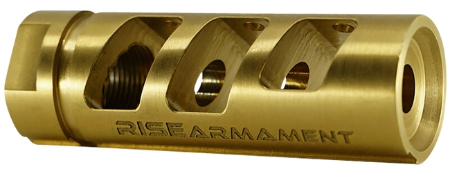 Rise Armament Ra701223Tin Gold Nitride Titanium 1/2X28 Compensator 5.56 NATO