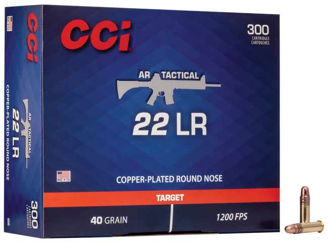 CCI Target & Plinking 22 LR Copper-Plated Round Nose 40 Grain 300 Rounds