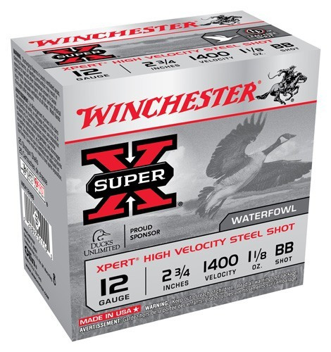 Winchester Super-X Xpert Hi-Velocity Steel 12 ga. 2.75 in. 1 1/8 oz. BB Shot 25 rd. - WEX12HBB - 020892017160