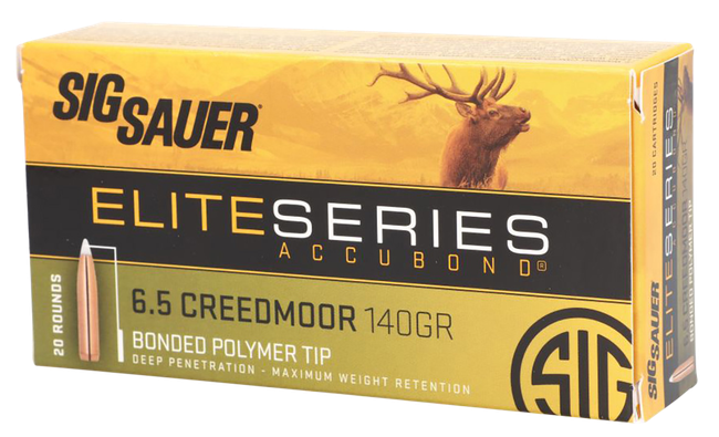 Sig Sauer Elite Hunting 6.5 Creedmoor Nosler AccuBond 140 Grain 20 Rounds