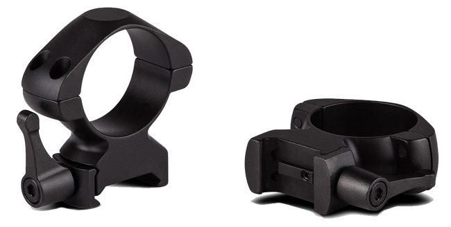 Konus Optics 7409 Steel Rings High Quick Release 30mm for Picatinny Weaver Rails Matte Finish